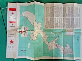 1959 CalTex (Texaco) Map of Okinawa w/ WWII Points of Interest 2