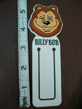 Showbiz Pizza Place " Billy Bob " Vintage Plastic Bookmark Rare Collector