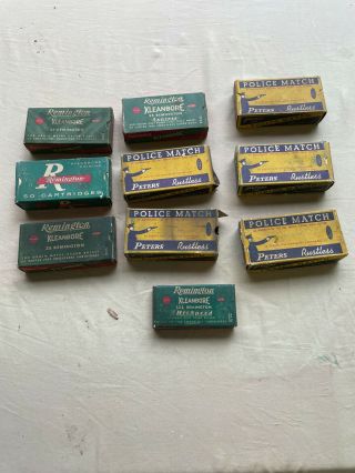 Vintage Empty Ammo Boxes Remington,  Peters
