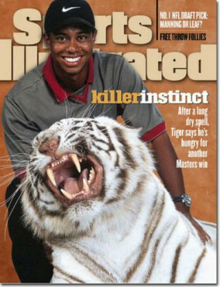 April 13,  1998 Tiger Woods Golf Sports Illustrated No Label