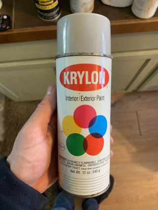 Vintage Krylon Spray Paint Can Pewter Gray 1606