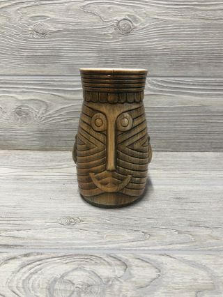 Vintage Westwood Japan Hawaiian Tiki Mug Brown Ceramic R65 - C1303