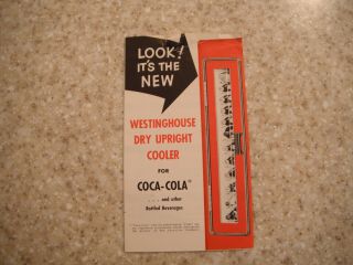 Vintage,  Coca Cola,  Westinghouse Brand Du - 144 Vending Machine Brochure