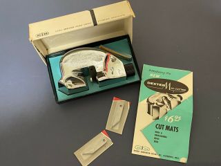 Vintage Chrome Dexter Mat Cutter With Blades,  Instruction Sheet And Box