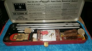 Vintage Shotgun Rifle Pistol Cleaning Kit Wards Westernfield Montgomery Ward