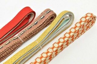 @Japanese Kimono accessory Vintage obijime (7pieces) Cord / silk / 7nfuji29989 3