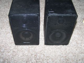 2 (1 Pair) Vintage Realistic Minimus - 7 Speakers 40 - 2030b Black Radio Shack