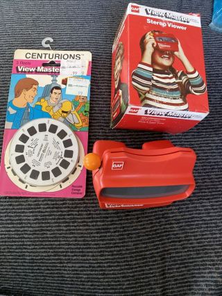 Vintage Gaf View - Master Viewer Red And White W/ 7 Different Reels