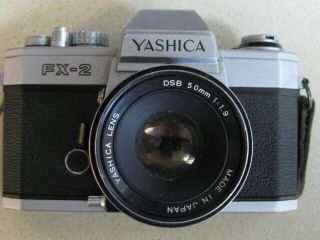 Vintage Yashica Fx - 2 35mm Slr Film Camera Dsb 50mm 1:1.  9