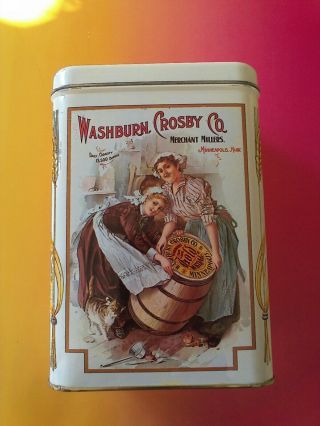 Vintage Collectible Washburn Crosby Gold Medal Flour Co Merchant Millers Tin Euc