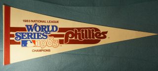 Vintage Philadelphia Phillies 1983 Nl Champions World Series Mlb Felt Pennant