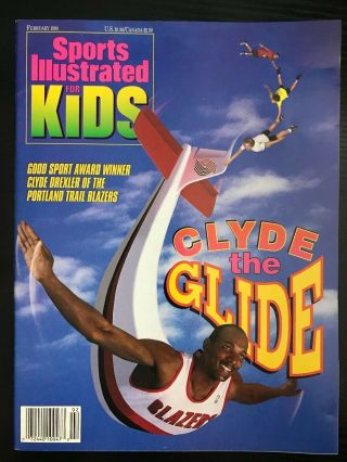 February 1993 Sports Illustrated For Kids Clyde The Glide Clyde Drexler