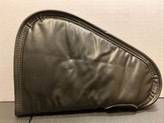 Vintage Black Pistol Gun Case Talon Zippered / Padded Interior 10”x7”