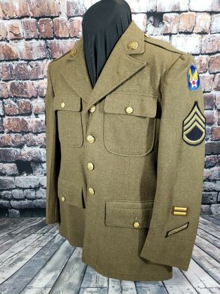 Vintage Wwii Us Army Air Force 20th Aaf Sergeants Coat