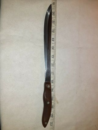 Cutco No.  23 Carving & Slicing Knife Brown Handle Vintage 9 Inch Blade