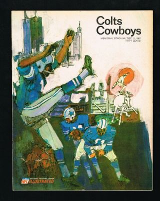 1967 Baltimore Colts Vs Dallas Cowboys Nfl Game Program At Baltimore