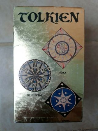 Lord Of The Rings J.  R.  R.  Tolkien Gold Foil Box Set Paperback Ballentine 1976 Vtg