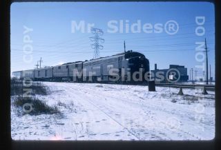 Slide Pc Penn Central E8a 4300 & E7b Passenger Action In 1970
