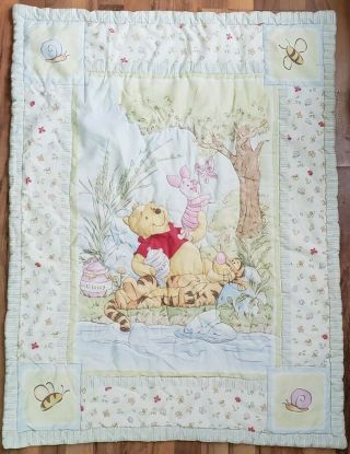 Vintage Winnie The Pooh Crib Blanket