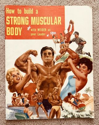 Vintage 1958 Advertising How To Build A Strong Muscular Body With Joe Weider