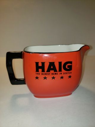 Haig The Oldest Name In Scotch Vintage Ceramic Pitcher