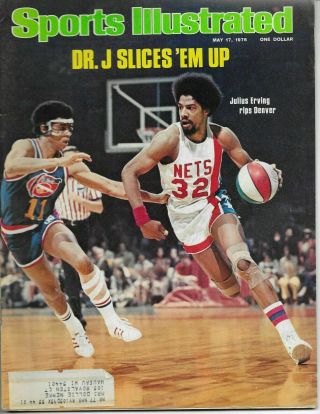Sports Illustrated May 17,  1976 Dr J Slices Em Up Julius Erving York Nets Nm