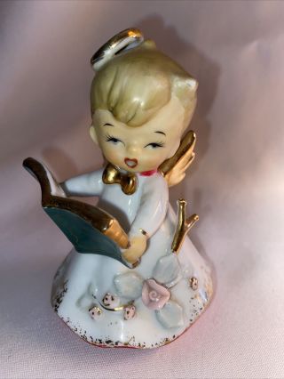 Vintage Geo.  Z.  Lefton Ceramic Christmas Choir Girl Christmas Angel Figurine