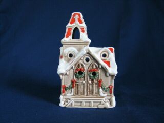Christmas Chapel Vintage Ceramic Made By Fitz & Floyd And In