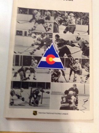 1981 - 82 Colorado Rockies Hockey Nhl Media Guide Soft Cover