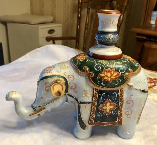 Vintage Frederick Cooper Porcelain Elephant Figurine Statue For Lamp