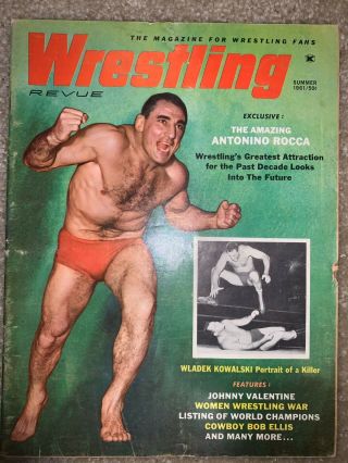 Wrestling Revue Summer 1961 Antonio Rocca / Killer Kowalski Wwf / Wcw/ Nwa / Ecw