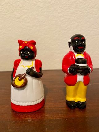 Vintage Americana Lady Cook And Butler Toothpick Holders 1960 