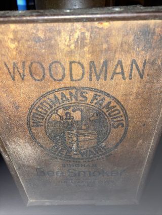 Vintage Woodman Famous Bee - Ware Bee Smoker Usa Display Piece Beekeeping