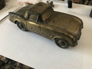 1953 Corvette Brass Made In Usa Vintage Patina About 8 Inches Long