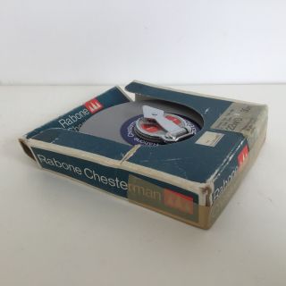 Vintage.  Rabone Chesterman Silverline Tape in Steel Case 30m.  Made in England 209 3