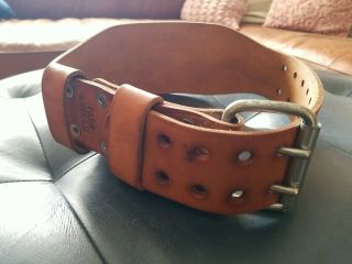 Vintage Mr America Leather Weight Lifting Belt,  Small