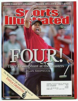 Si: Sports Illustrated April 18,  2005 Four : Tiger Woods,  Masters,  Very Good