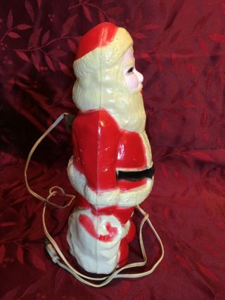 Vintage Union Plastic Blow Mold Santa Lighted 13 