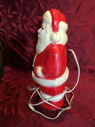 Vintage Union Plastic Blow Mold Santa Lighted 13 