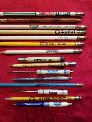 Vintage Iowa Pencils,  Bullet Pencil And Pocket Screwdrivers