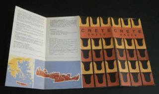 Greece 1960 Vintage Tourism Travel Brochure Crete Kreta Canee In French Language
