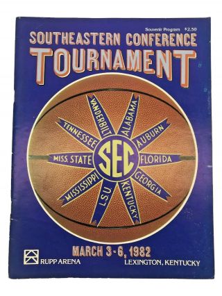 1982 Southeastern Conference Basketball Tournament Program Good S&h A
