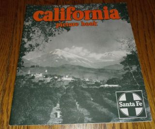 Santa Fe Railroad California Picture Book Souvenir Advertising Brochure 1941 40s