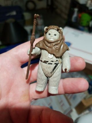Vintage 1983 Kenner Star Wars Ewok Chief Chirpa Complete Weapon Hong Kong 1