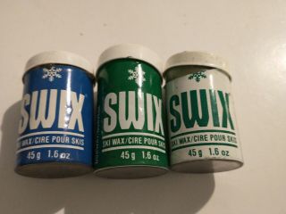Vintage Swix Cross Country Ski Starter Touring Wax Kit Green And Blue