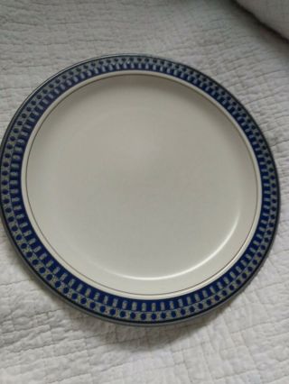 Vintage Mikasa Potter ' s Touch Salad Plate,  Set Of 3,  Aztec Blue CB009 3