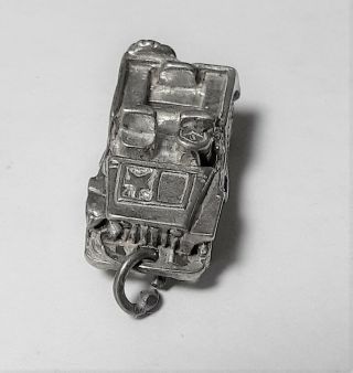 Vintage 1940s U.  S.  ARMY JEEP - Sterling Silver CHARM - Really Cool 2
