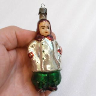 Old Vintage Russian Ussr Silver Glass Christmas Tree Ornament Decoration Woman