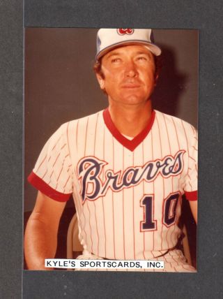 1978 Bobby Dews Braves Unsigned 3 - 1/2 X 4 - 7/8 Color Snapshot Photo 2