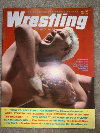 Wrestling Revue Fall 1961 Ray Shires / Lou Bastine Wwf / Wcw/ Nwa / Ecw / Awa